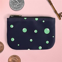 Green Bubbles Mini Coin Purses