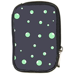 Green Bubbles Compact Camera Cases by Valentinaart