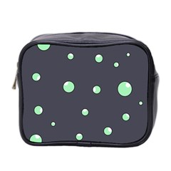 Green Bubbles Mini Toiletries Bag 2-side