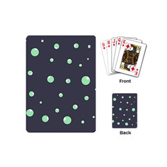 Green Bubbles Playing Cards (mini)  by Valentinaart