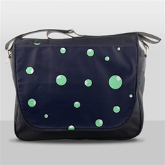 Green Bubbles Messenger Bags