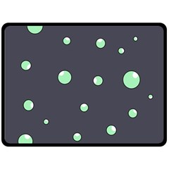 Green Bubbles Double Sided Fleece Blanket (large) 