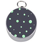 Green bubbles Silver Compasses Front