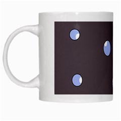 Blue Bubbles White Mugs