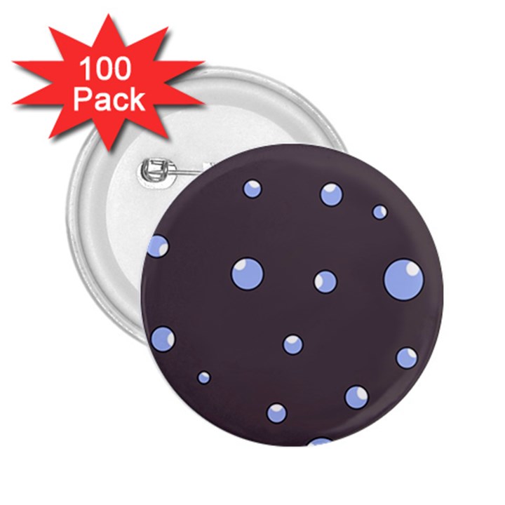 Blue bubbles 2.25  Buttons (100 pack) 