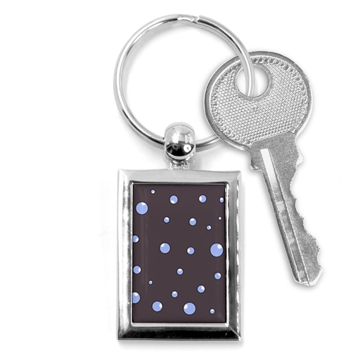 Blue bubbles Key Chains (Rectangle) 