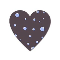 Blue Bubbles Heart Magnet by Valentinaart