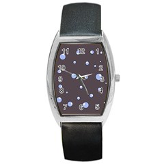 Blue Bubbles Barrel Style Metal Watch