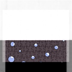 Blue Bubbles Rectangular Jigsaw Puzzl