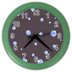 Blue Bubbles Color Wall Clocks