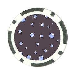 Blue Bubbles Poker Chip Card Guards