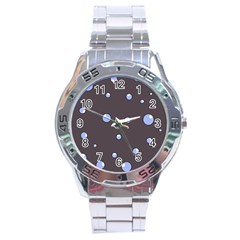 Blue Bubbles Stainless Steel Analogue Watch