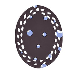 Blue Bubbles Ornament (oval Filigree) 