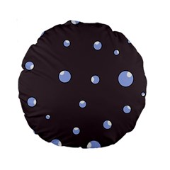 Blue Bubbles Standard 15  Premium Round Cushions by Valentinaart