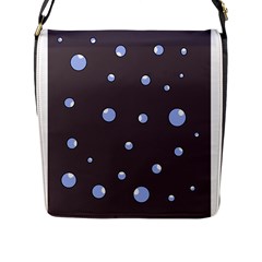 Blue Bubbles Flap Messenger Bag (l)  by Valentinaart