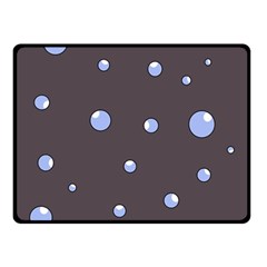 Blue Bubbles Double Sided Fleece Blanket (small)  by Valentinaart