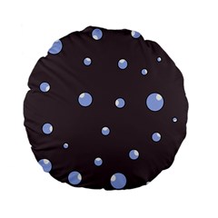 Blue Bubbles Standard 15  Premium Flano Round Cushions