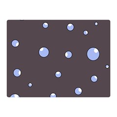 Blue Bubbles Double Sided Flano Blanket (mini)  by Valentinaart