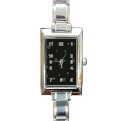 Gray Bubbles Rectangle Italian Charm Watch