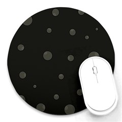 Gray Bubbles Round Mousepads