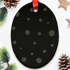 Gray Bubbles Ornament (oval) 