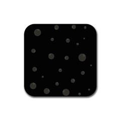 Gray Bubbles Rubber Coaster (square) 