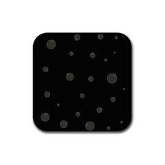 Gray Bubbles Rubber Square Coaster (4 Pack) 