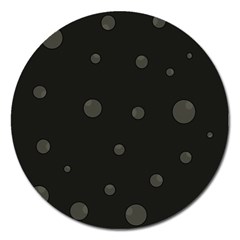 Gray Bubbles Magnet 5  (round)