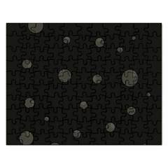 Gray Bubbles Rectangular Jigsaw Puzzl