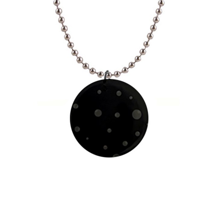 Gray bubbles Button Necklaces