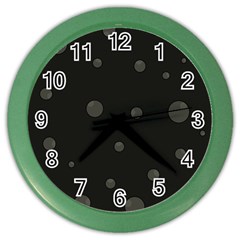 Gray Bubbles Color Wall Clocks