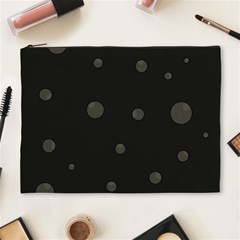 Gray Bubbles Cosmetic Bag (xl) by Valentinaart