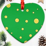 Yellow bubbles Ornament (Heart)  Front