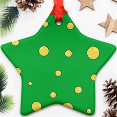 Yellow Bubbles Ornament (star)  by Valentinaart