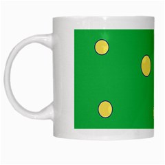 Yellow Bubbles White Mugs