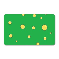 Yellow Bubbles Magnet (rectangular) by Valentinaart