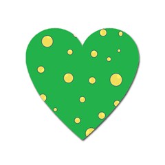 Yellow Bubbles Heart Magnet by Valentinaart