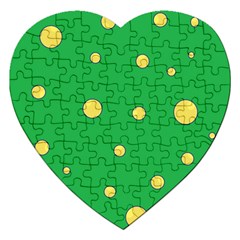 Yellow Bubbles Jigsaw Puzzle (heart)