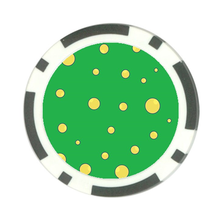 Yellow bubbles Poker Chip Card Guards