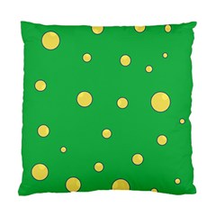 Yellow Bubbles Standard Cushion Case (one Side) by Valentinaart