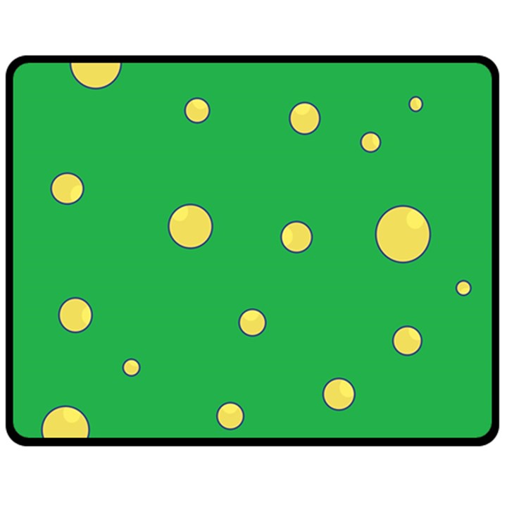 Yellow bubbles Fleece Blanket (Medium) 