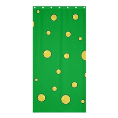 Yellow Bubbles Shower Curtain 36  X 72  (stall) 