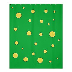 Yellow Bubbles Shower Curtain 60  X 72  (medium)  by Valentinaart