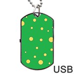 Yellow bubbles Dog Tag USB Flash (Two Sides)  Front