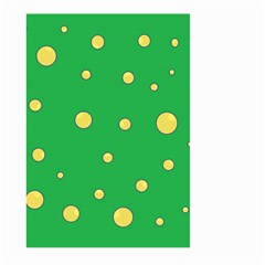 Yellow Bubbles Large Garden Flag (two Sides) by Valentinaart