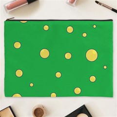 Yellow Bubbles Cosmetic Bag (xxxl)  by Valentinaart