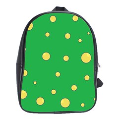 Yellow Bubbles School Bags (xl)  by Valentinaart