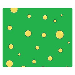 Yellow Bubbles Double Sided Flano Blanket (small) 