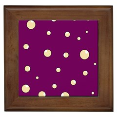 Purple And Yellow Bubbles Framed Tiles