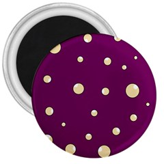 Purple And Yellow Bubbles 3  Magnets